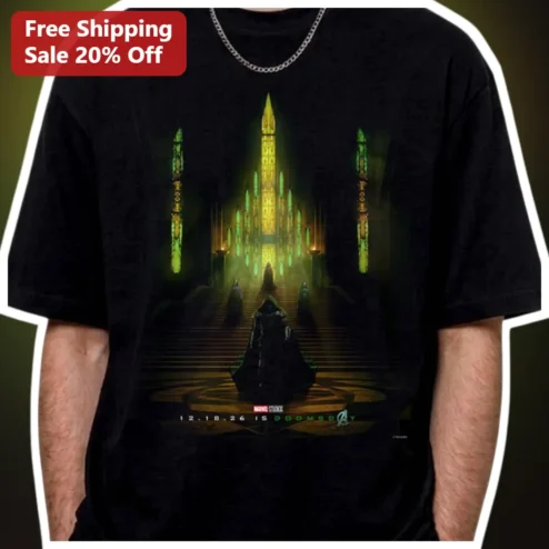 12.18.26 IS DOOMSDAY Doctor Doom Avengers Movie Release Date Graphic Tee
