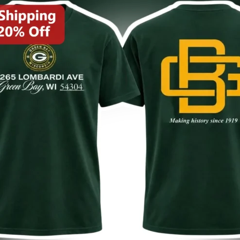 Lombardi Ave Green Bay Packers History Tee Making Since 1919