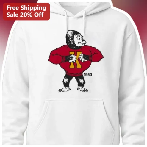 1950 Vintage Letterman Gorilla Mascot Hoodie Retro Collegiate Class of Year Gift