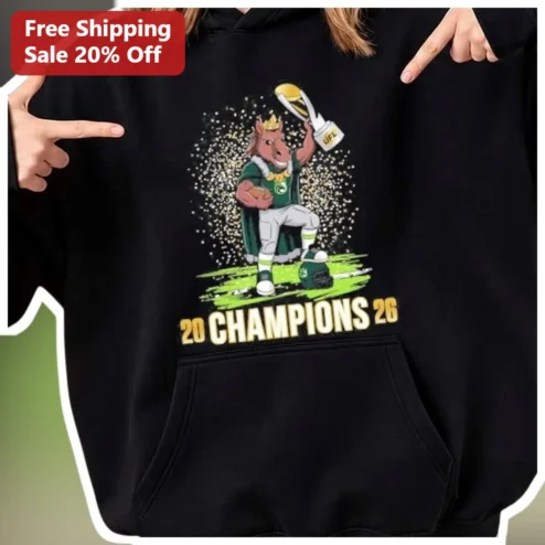 20 Champions 26 Hoodie Funny Football Champion Mascot Sweatshirt Gift for Men Women