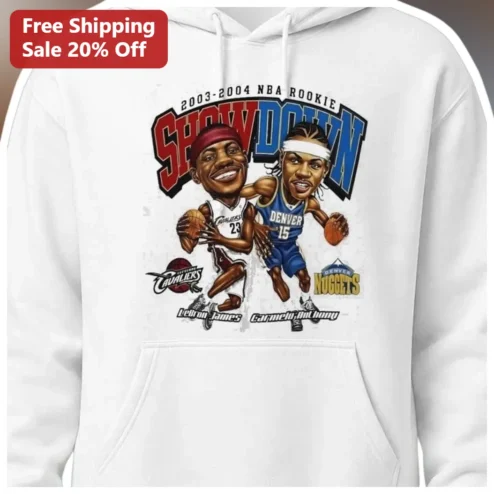 2003-2004 NBA Rookie Showdown LeBron James Carmelo Anthony Hoodie