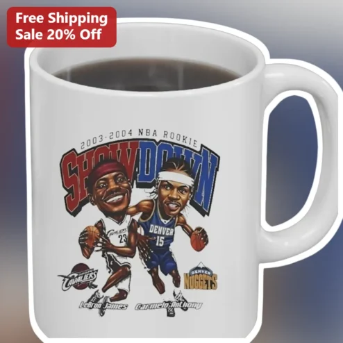 2003-2004 NBA Rookie Showdown LeBron James Carmelo Anthony Mug