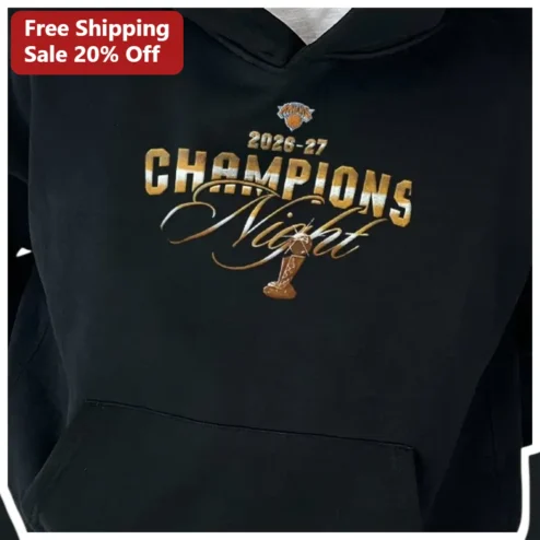 2026-27 Champions Night Knicks Hoodie NY Basketball Fan Apparel