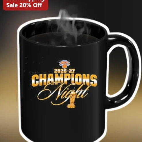 2026-27 Champions Night Mug Basketball Championship Victory Gift for Sports Fans