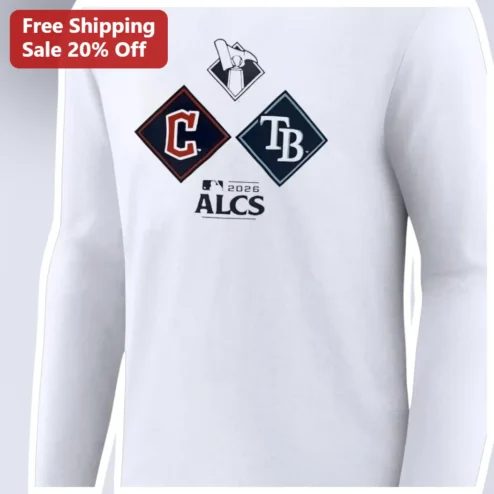 2026 ALCS Cleveland Guardians vs Tampa Bay Rays Long Sleeve Tee October Baseball Gameday Shirt