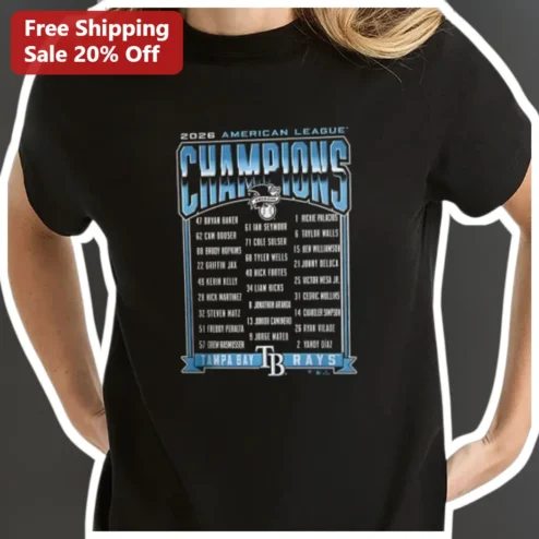 2026 American League Champions Tampa Bay Rays Tee Baseball Fan Gift