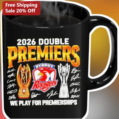 2026 Double Premiers We Play For Premiership Sydney Roosters NRL Mug
