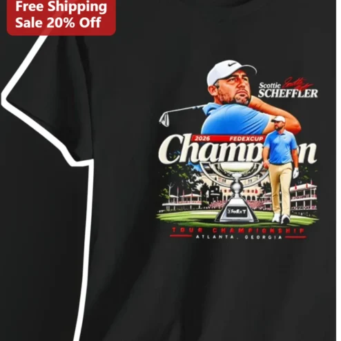 2026 FEDEXCUP Champion Scottie Scheffler Tour Championship Atlanta Georgia Tee