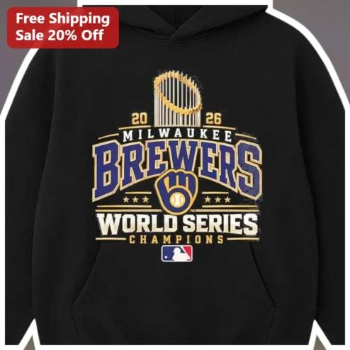 2026 Milwaukee Brewers World Series Champions Hoodie Men's Baseball Fan Gear