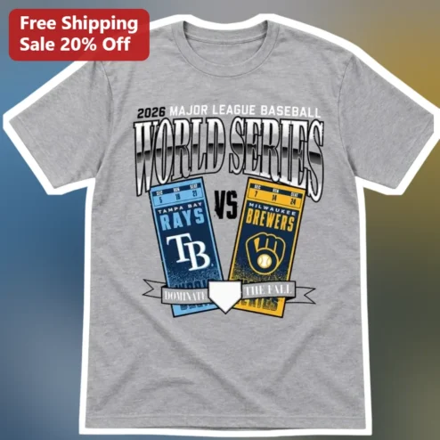 2026 MLB World Series Tampa Bay Rays vs Milwaukee Brewers Graphic Tee