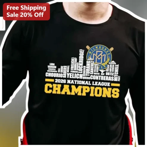 2026 National League Champions Milwaukee Brewers Long Sleeve Shirt Baseball Fan Gift