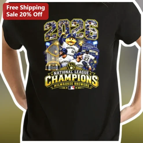 2026 National League Champions Milwaukee Brewers Tee Baseball Fan Gift