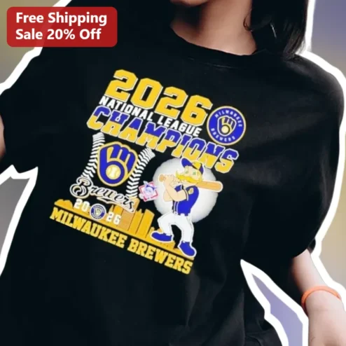 2026 National League Champions Milwaukee Brewers Tee Bernie Brewer Baseball Fan Shirt