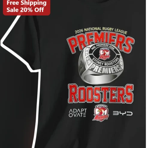 2026 National Rugby League Premiers Roosters Tee Sydney NRL Championship Fan Shirt