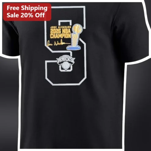 2026 NBA Champion Knicks Jose Alvarado Signature Tee