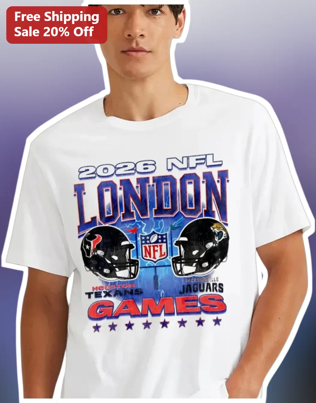 2026 NFL London Games Tee Houston Texans Jacksonville Jaguars Fan Shirt