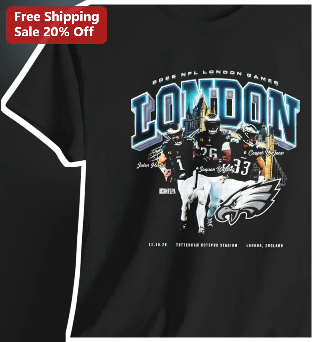 2026 NFL London Games Tottenham Hotspur Stadium Philadelphia Eagles Jalen Hurts Saquon Barkley Cooper DeJean Tee