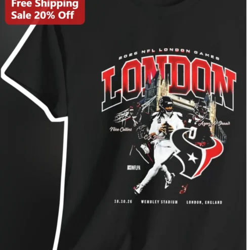 2026 NFL London Games Wembley Stadium Houston Texans Tee