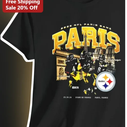 2026 NFL Paris Game Steelers Tee Stade de France Souvenir