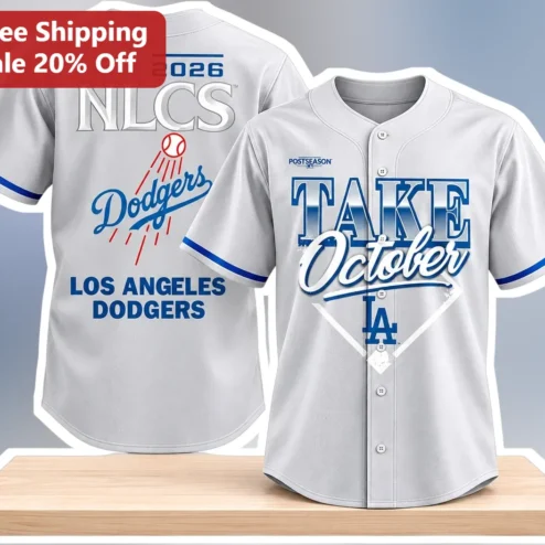 2026 NLCS Dodgers Take October Jersey Los Angeles Baseball Fan Gift