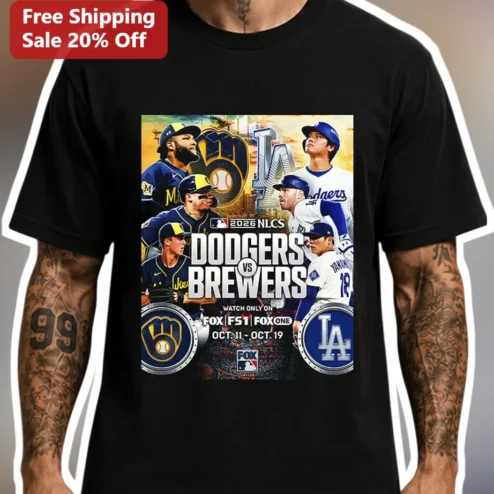 2026 NLCS Dodgers vs Brewers Tee Shohei Ohtani MLB Postseason Watch Party Shirt