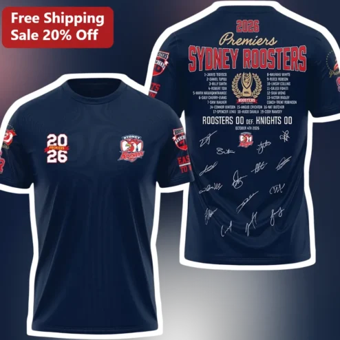 2026 Premiers Sydney Roosters Tee NRL Grand Final Champion Fan Apparel