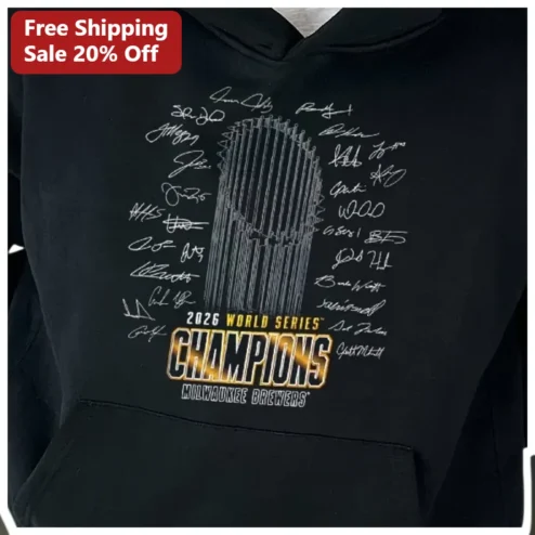 2026 World Series Champions Milwaukee Brewers Hoodie First Title Commemorative Fan Gear