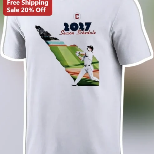 2027 Season Schedule Cleveland Guardians Baseball Tee