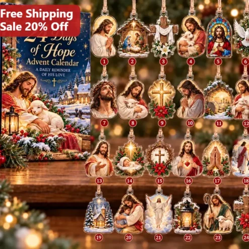 24 Days of Hope Advent Calendar Ornament A Daily Reminder Of His Love Christian Christmas Gift