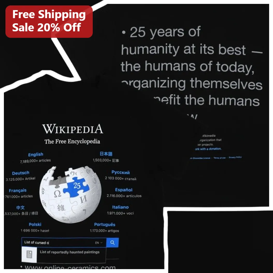 25 Years of Humanity Wikipedia 25th Anniversary Tee