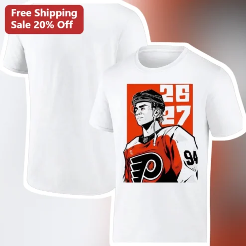 26 27 Sean Couturier Philadelphia Flyers Hockey Player Graphic Tee