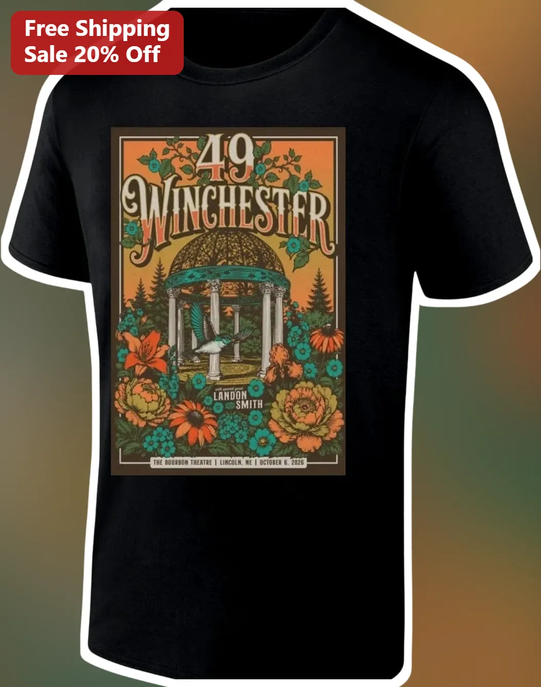 49 Winchester Vintage Concert Poster Tee Indie Folk Band Merch Gift for Men Women