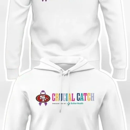 49ers Crucial Catch Intercept Cancer Hoodie NFL Awareness Gift