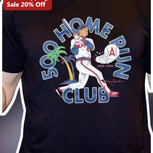 Home Run Club Reggie Jackson Vintage Baseball Tee