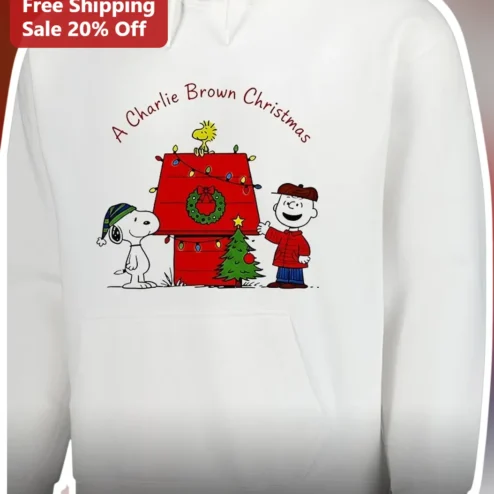 A Charlie Brown Christmas Hoodie Snoopy Woodstock Peanuts Vintage Holiday Gift