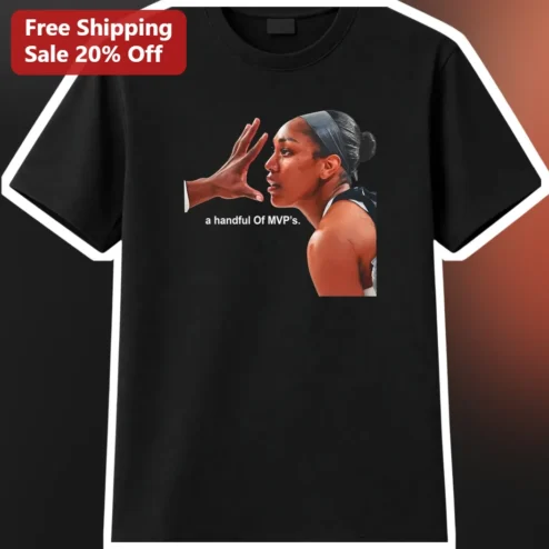 A Handful Of MVPs A'ja Wilson WNBA Basketball Player Graphic Tee Gift