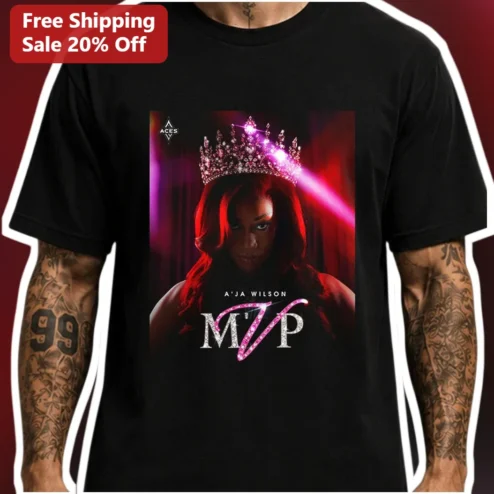 A'Ja Wilson MVP Tee WNBA Las Vegas Aces Basketball Fan Gift Shirt