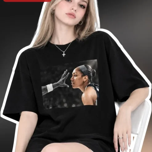 A'ja Wilson Tee WNBA Las Vegas Aces Fan Apparel Black Oversized Graphic Shirt