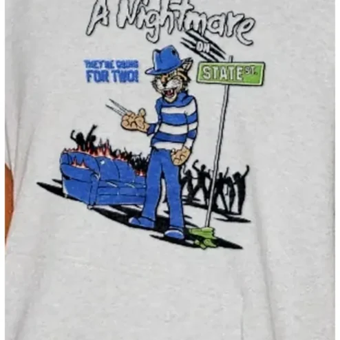A Nightmare on State St. Freddy Krueger Cat Graphic Tee