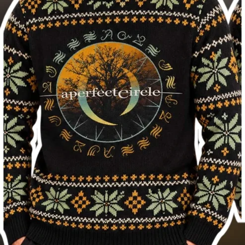 A Perfect Circle Sweater Grunge Holiday Ugly Christmas Knit Crewneck for Men Women Fans