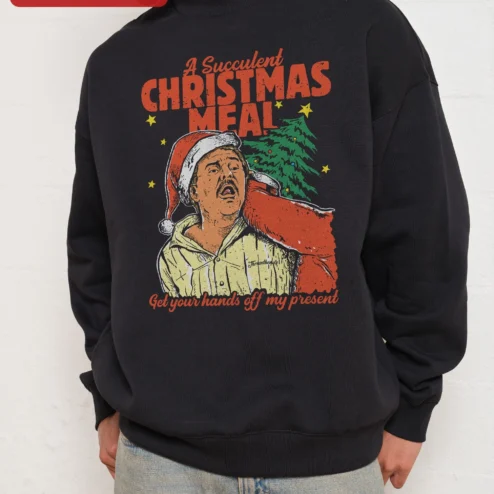 A Succulent Christmas Meal Sweatshirt Jack Karlson Meme Holiday Crewneck