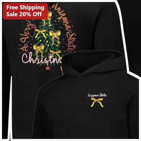 A Very Merry Arizona State Christmas Hoodie ASU Sun Devils Holiday Sweatshirt Gift