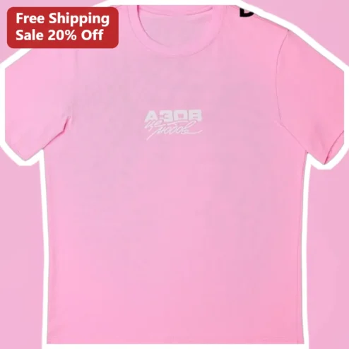 A30B Tee Graphic Shirt Minimalist Streetwear Pink Cotton Unisex