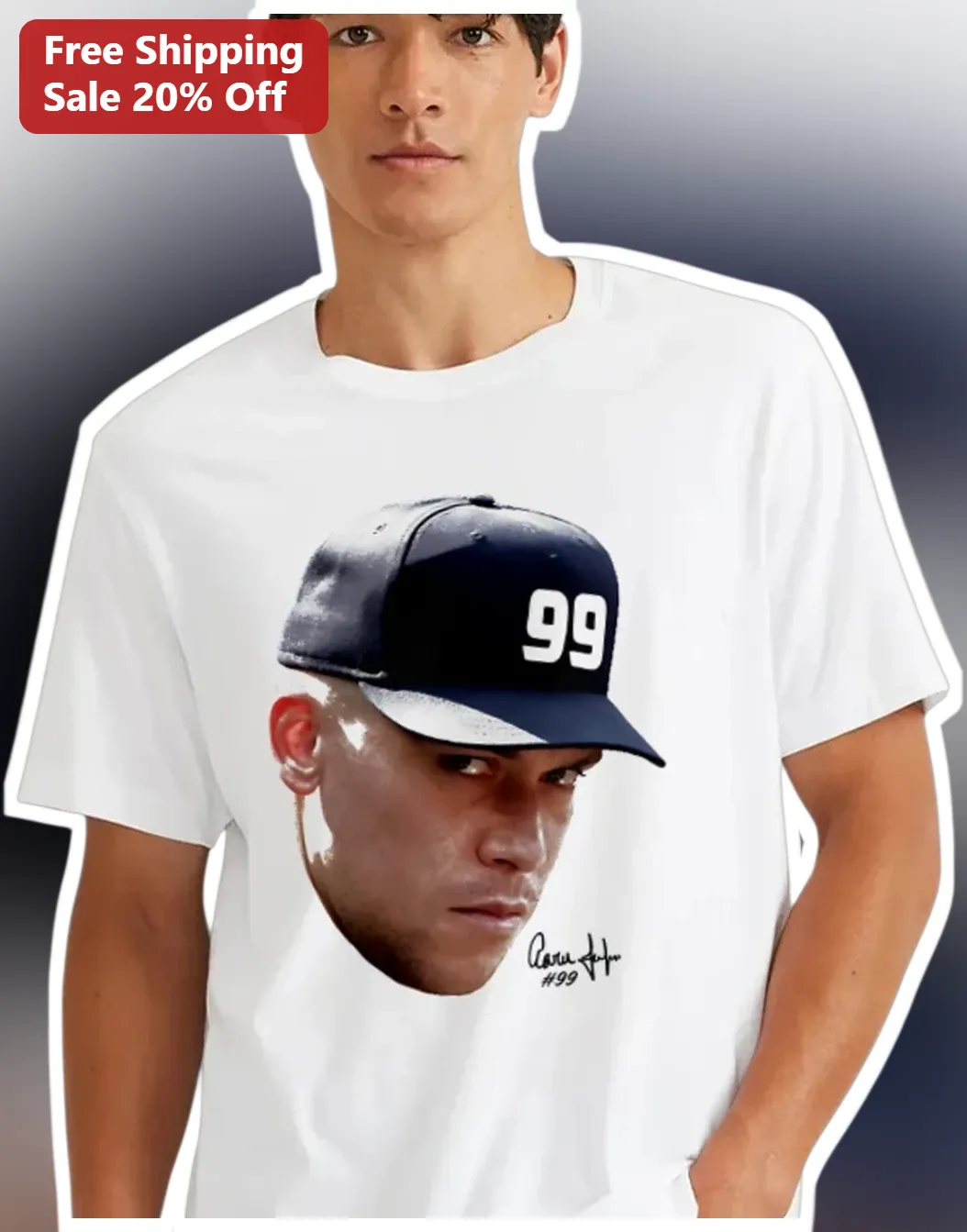 Aaron Judge #99 Yankees Signature Baseball Player Portrait Tee