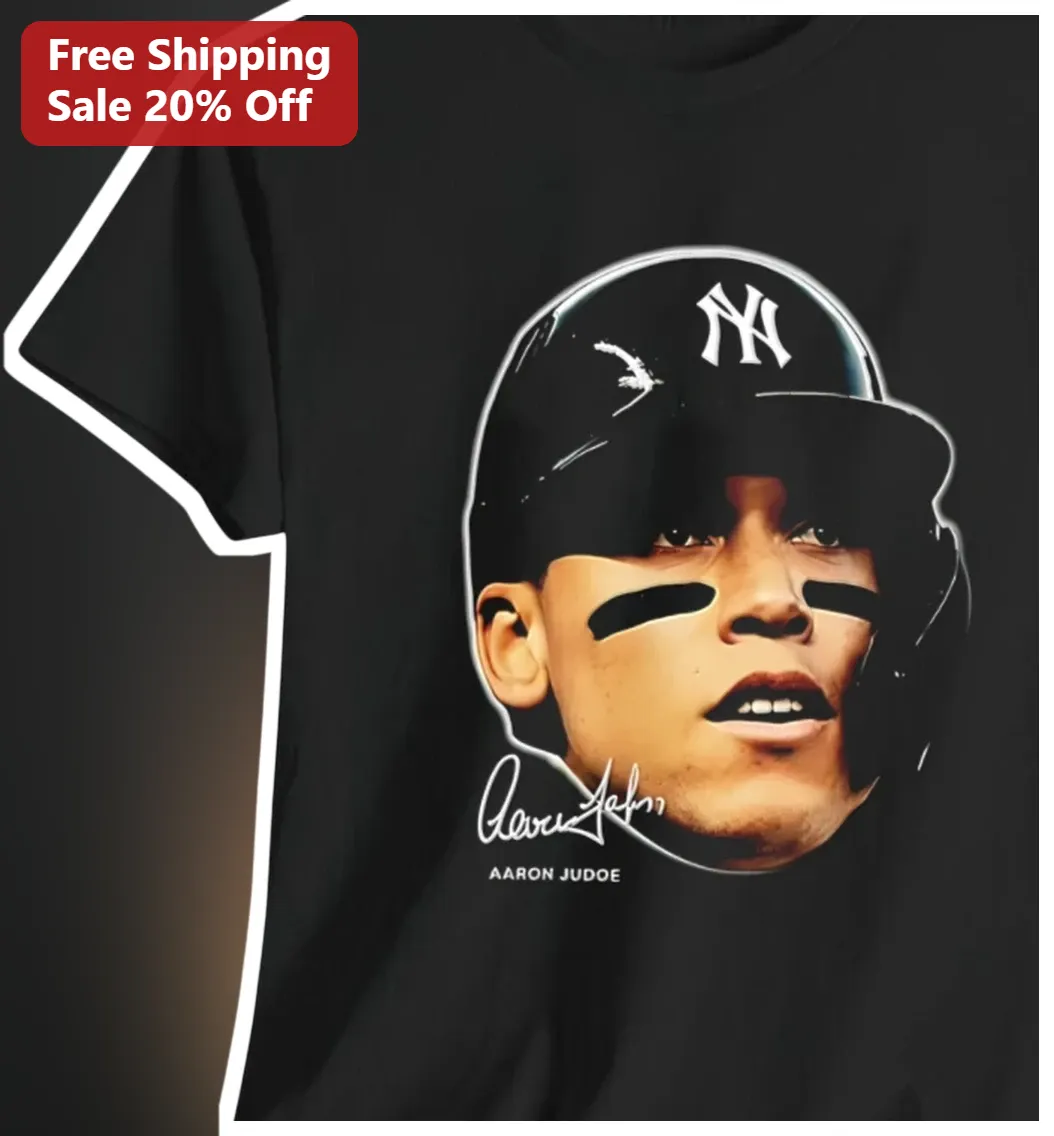 Aaron Judge Big Head New York Yankees Signature Graphic Tee for Men Women Baseball Fan Gift