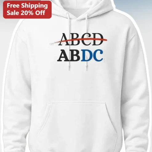 ABCD ABDC Hoodie Funny Teacher Gift Typography Wordplay Pullover for Men Women Unisex