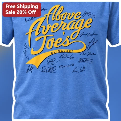 Above Average Joe's Milwaukee Tee Vintage Rock Band Merch Graphic Shirt