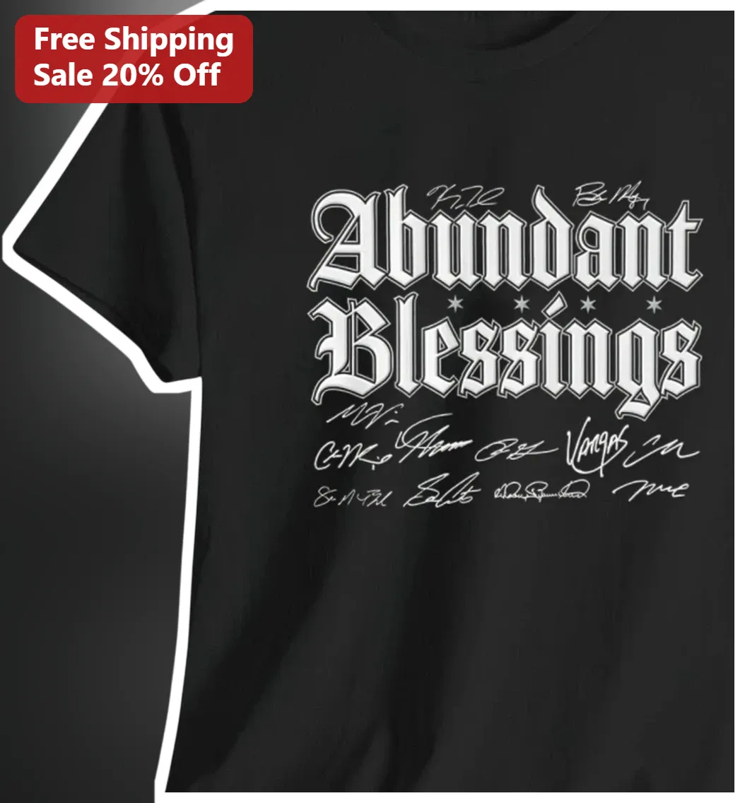 Abundant Blessings Gothic Streetwear Tee Christian Faith Inspirational Shirt