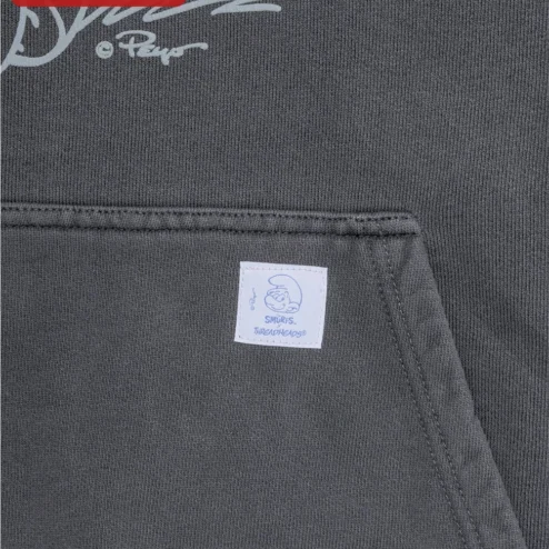 Close-up of Acid Wash Hoodie Blank Vintage Distressed Grey Sweatshirt for Men Women Streetwear DIY Customization for streetwear fans in Chicago, Illinois