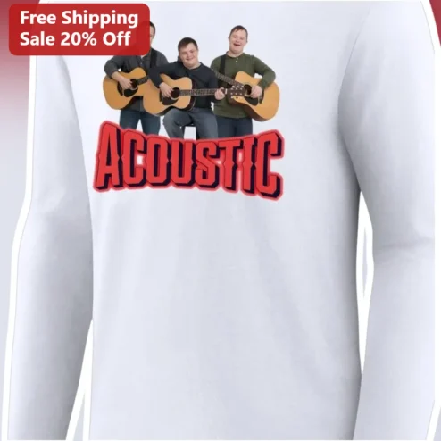 ACOUSTIC Long Sleeve Tee Guitar Band Merch Musician Gift